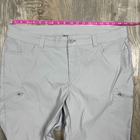 Eddie Bauer Guide Pro Capri Pants Womens 18W Gray Outdoor Water Repellant - Picture 5 of 7